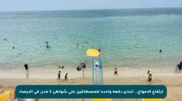 ارتفاع الأمواج.. تحذير دفعة واحدة للمصطافين على شواطئ 5 مدن في الأرصاد